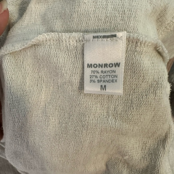 Monrow Heather Gray zip up Hoodie - Picture 5 of 6